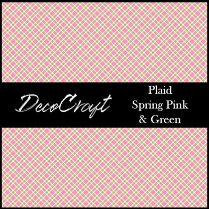 DecoCraft - Plaid - Easter Spring - Pink & Green Plaid