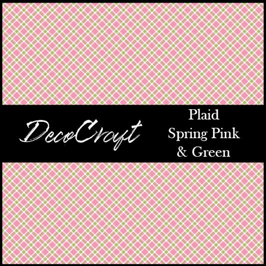 DecoCraft - Plaid - Easter Spring - Pink & Green Plaid