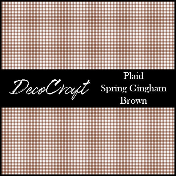 DecoCraft - Plaid - Easter Spring - Brown Gingham