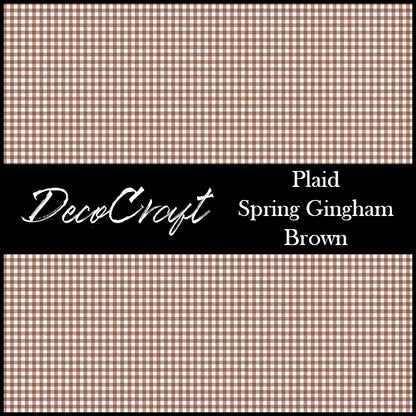 DecoCraft - Plaid - Easter Spring - Brown Gingham