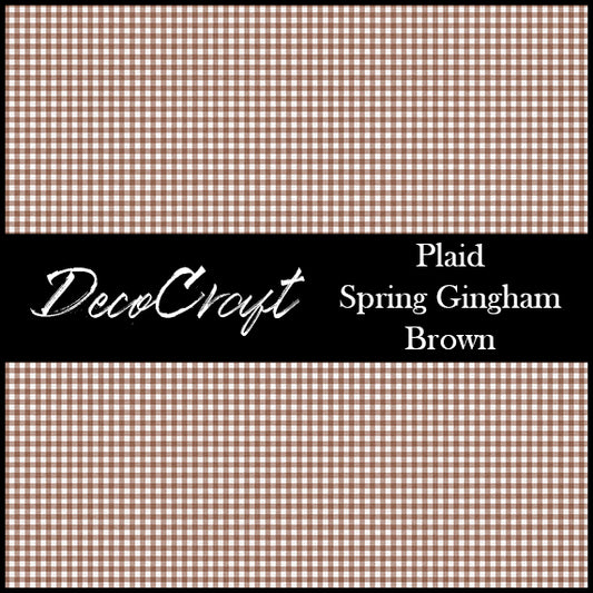 DecoCraft - Plaid - Easter Spring - Brown Gingham