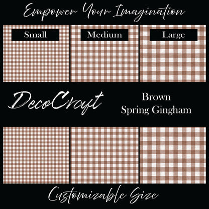 DecoCraft - Plaid - Easter Spring - Brown Gingham