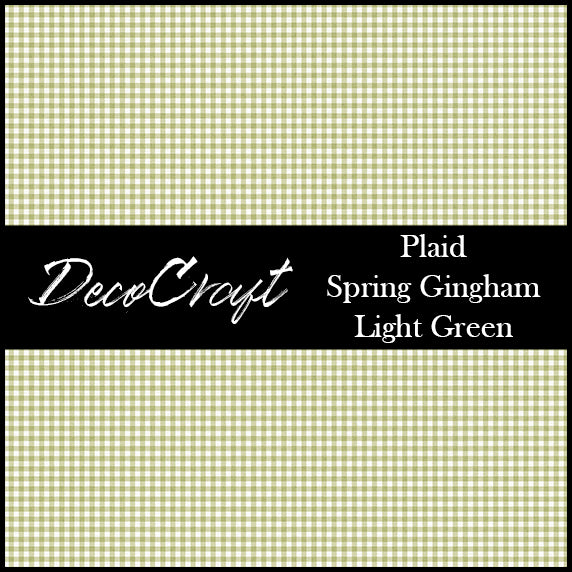 DecoCraft - Plaid - Easter Spring - Light Green Gingham