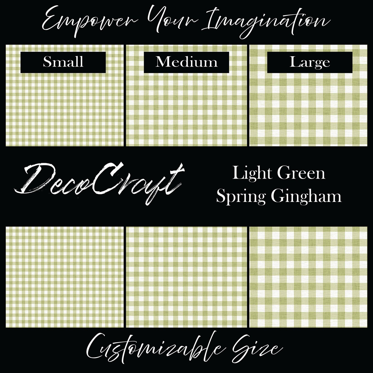 DecoCraft - Plaid - Easter Spring - Light Green Gingham