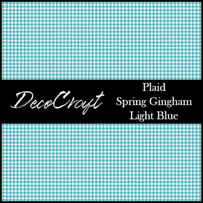 DecoCraft - Plaid - Easter Spring - Light Blue Gingham