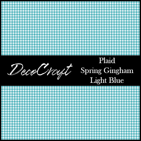DecoCraft - Plaid - Easter Spring - Light Blue Gingham