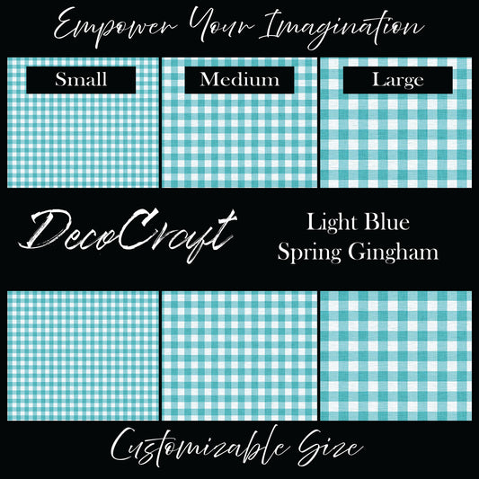 DecoCraft - Plaid - Easter Spring - Light Blue Gingham