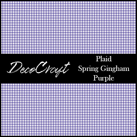 DecoCraft - Plaid - Easter Spring - Purple Gingham