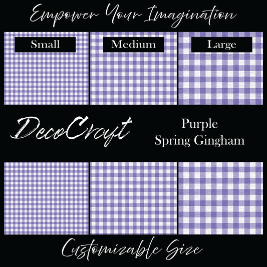 DecoCraft - Plaid - Easter Spring - Purple Gingham