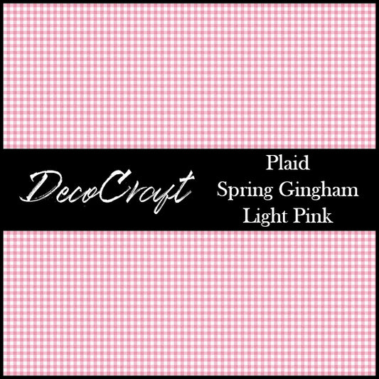 DecoCraft - Plaid - Easter Spring - Light Pink Gingham