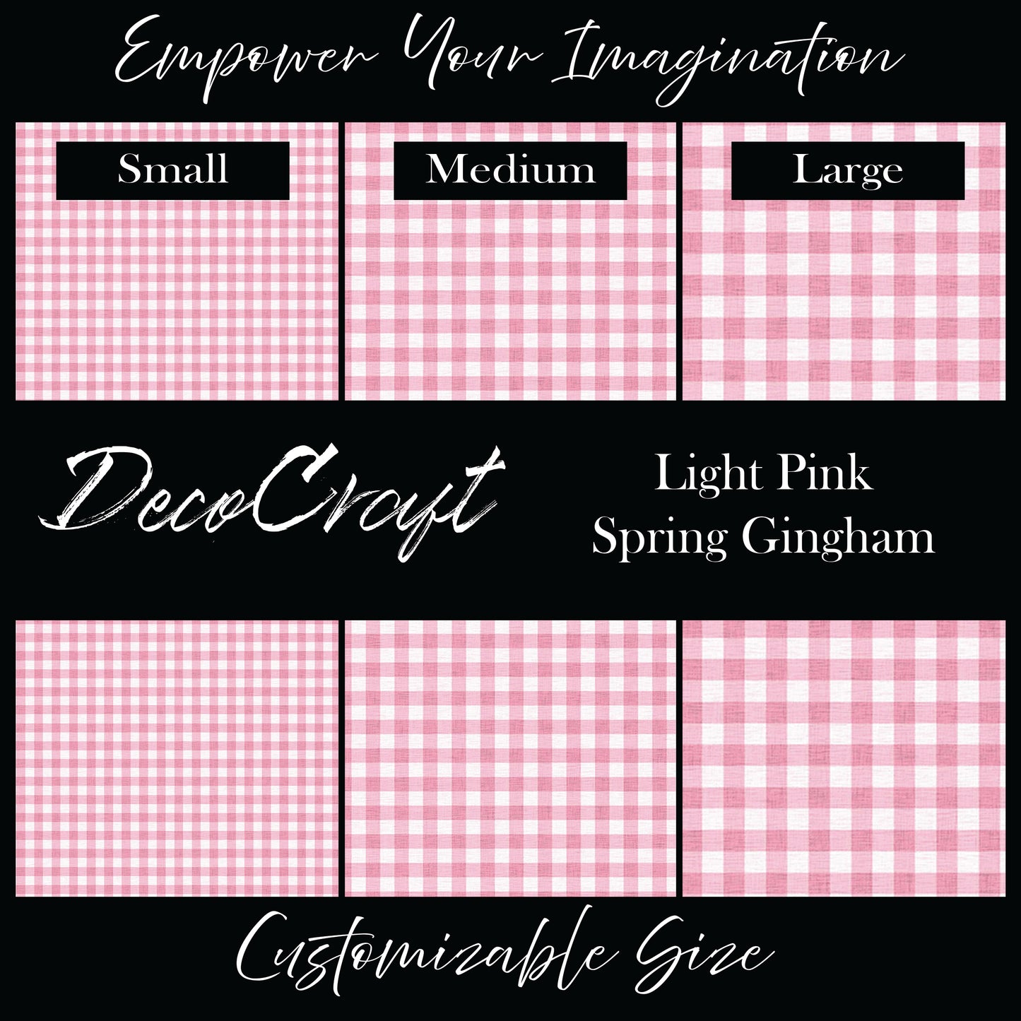 DecoCraft - Plaid - Easter Spring - Light Pink Gingham