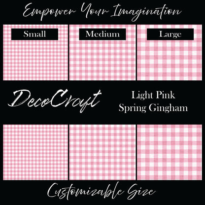 DecoCraft - Plaid - Easter Spring - Light Pink Gingham