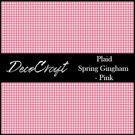 DecoCraft - Plaid - Easter Spring - Pink Gingham