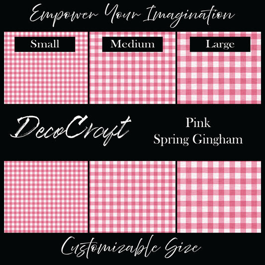 DecoCraft - Plaid - Easter Spring - Pink Gingham