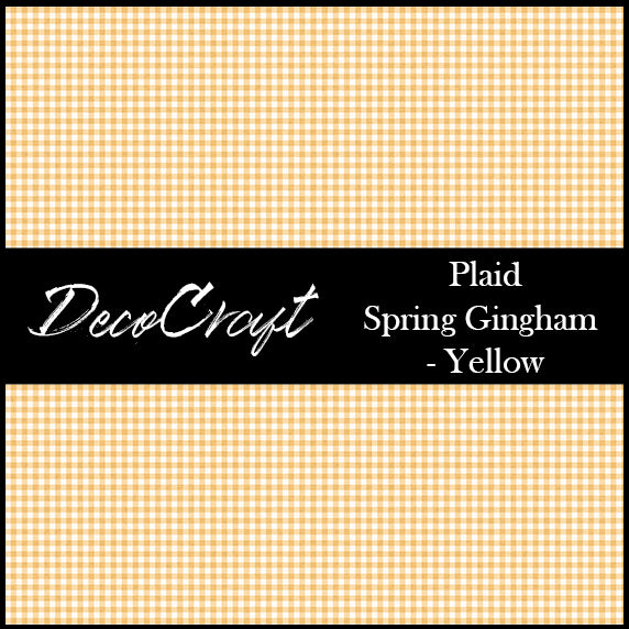 DecoCraft - Plaid - Easter Spring - Yellow Gingham