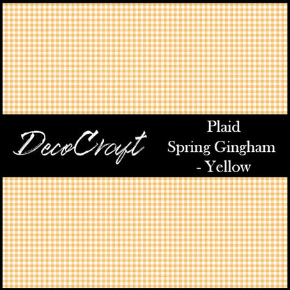 DecoCraft - Plaid - Easter Spring - Yellow Gingham