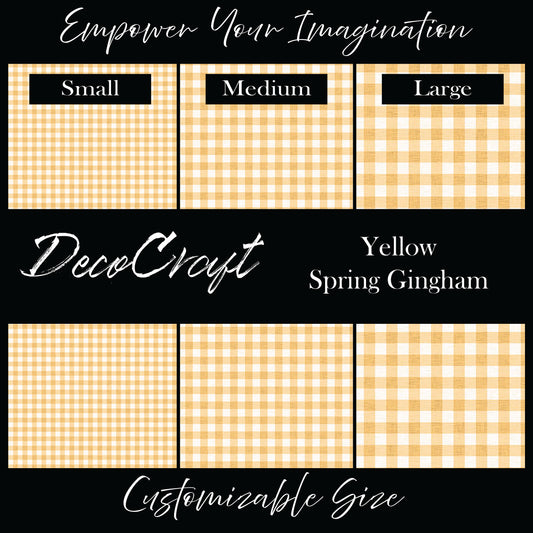 DecoCraft - Plaid - Easter Spring - Yellow Gingham