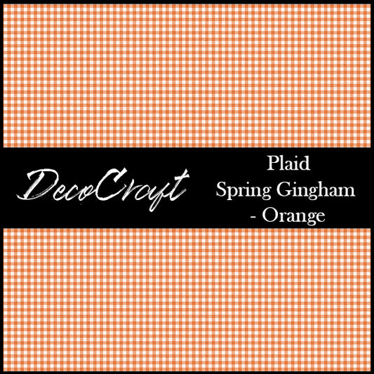 DecoCraft - Plaid - Easter Spring - Orange Gingham