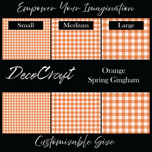 DecoCraft - Plaid - Easter Spring - Orange Gingham