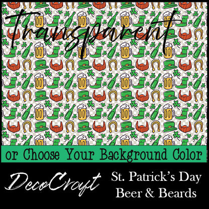 DecoCraft - Transparent - St. Patrick's Day - Beer & Beards
