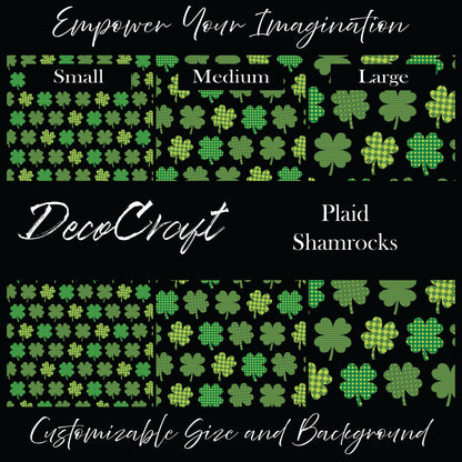 DecoCraft - St. Patrick's Day - Plaid Shamrocks