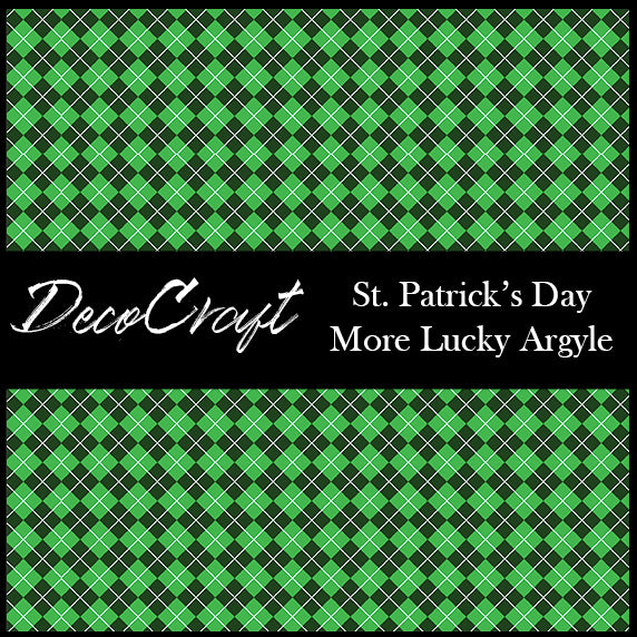 DecoCraft - Plaid - St. Patrick's Day - More Lucky Argyle