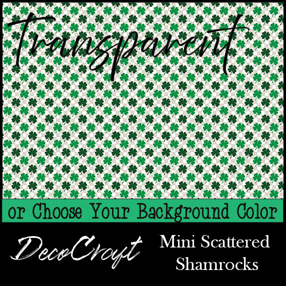 DecoCraft - Transparent - St. Patrick's Day - Mini Scattered Shamrocks