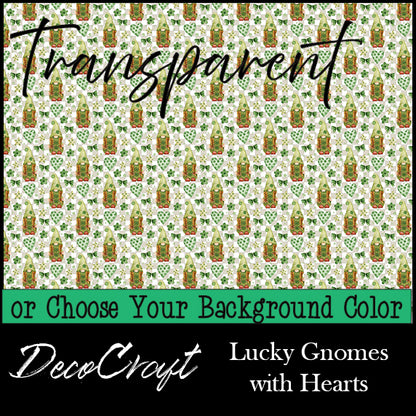 DecoCraft - Transparent - St. Patrick's Day - Lucky Gnomes with Hearts