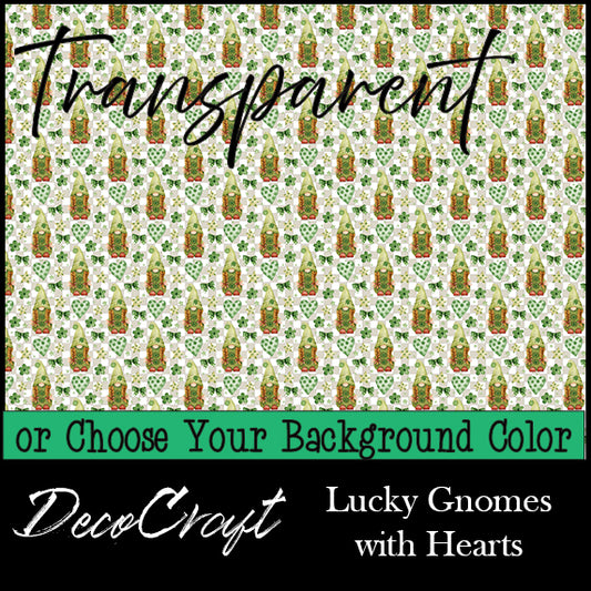DecoCraft - Transparent - St. Patrick's Day - Lucky Gnomes with Hearts