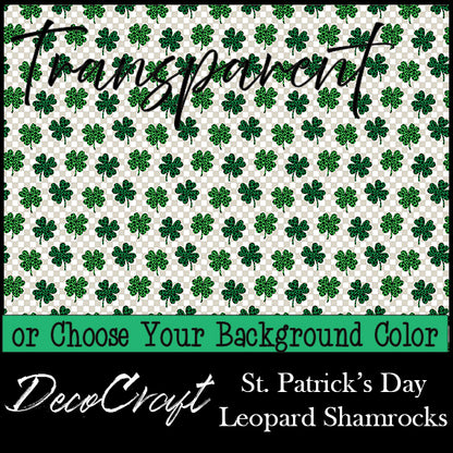DecoCraft - Transparent - St. Patrick's Day - Leopard Shamrocks
