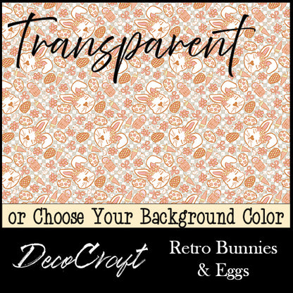 DecoCraft - Transparent - Spring & Easter - Retro Bunnies & Eggs
