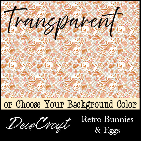 DecoCraft - Transparent - Spring & Easter - Retro Bunnies & Eggs