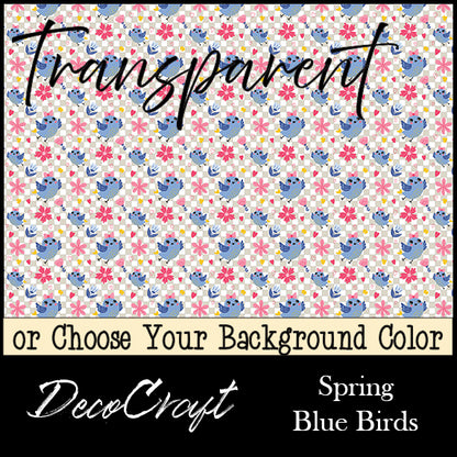 DecoCraft - Transparent - Spring & Easter - Blue Birds
