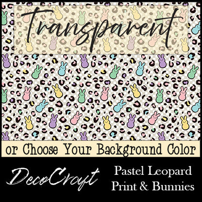 DecoCraft - Transparent - Spring & Easter - Pastel Leopard Print & Bunnies