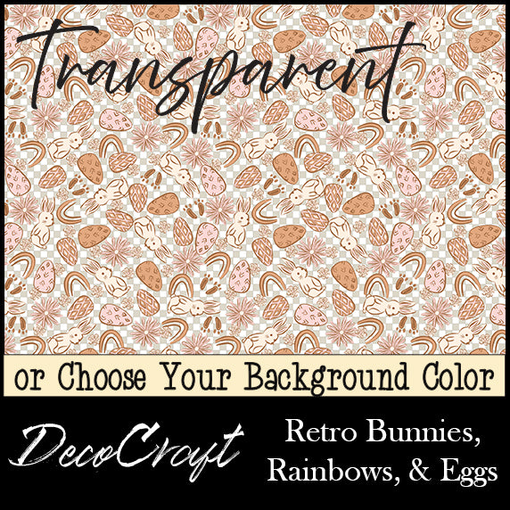 DecoCraft - Transparent - Spring & Easter - Retro Bunnies, Rainbows, & Eggs