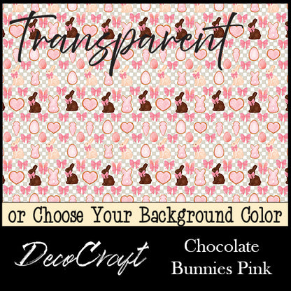 DecoCraft - Transparent - Spring & Easter - Chocolate Bunnies - Pink