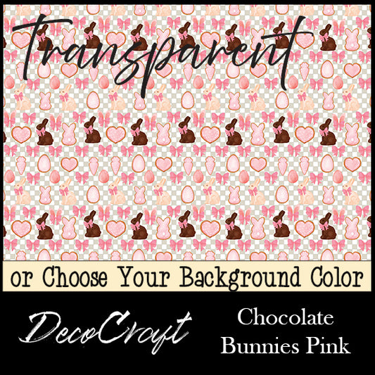 DecoCraft - Transparent - Spring & Easter - Chocolate Bunnies - Pink