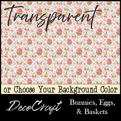 DecoCraft - Transparent - Spring & Easter - Bunnies, Eggs, and Baskets