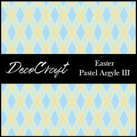 DecoCraft - Plaid - Easter Spring - Pastel Argyle III