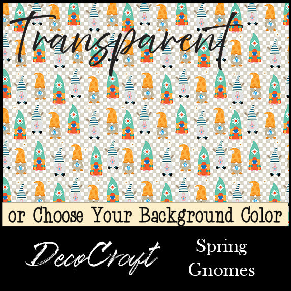 DecoCraft - Transparent - Spring & Easter - Spring Gnomes