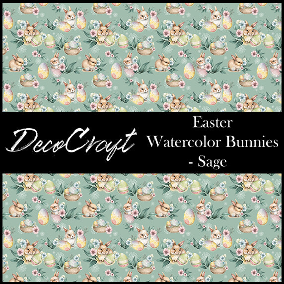 DecoCraft - Spring/Easter - Watercolor Bunnies - Sage