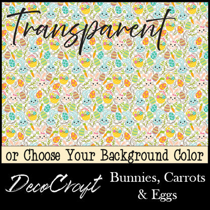 DecoCraft - Transparent - Spring & Easter - Bunnies, Carrots, and Eggs