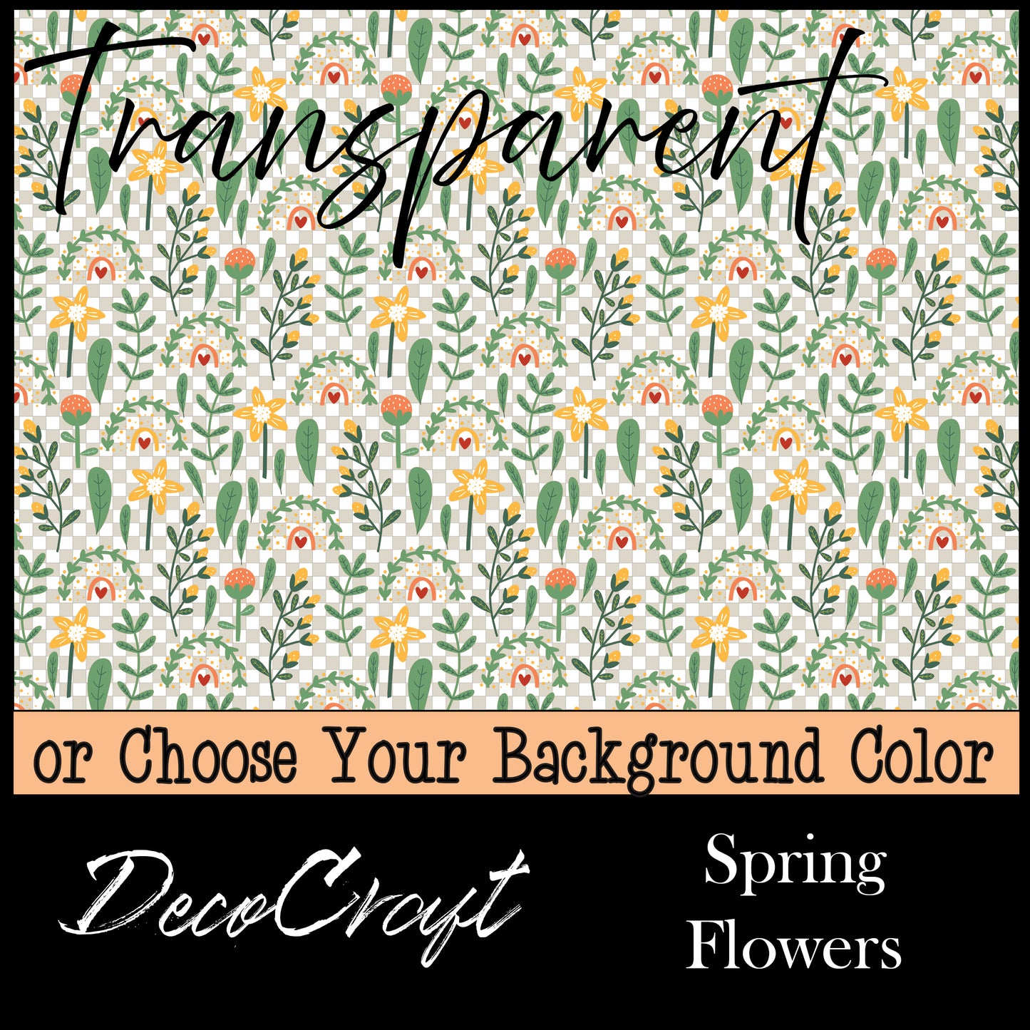 DecoCraft - Transparent - Spring & Easter - Spring Flowers