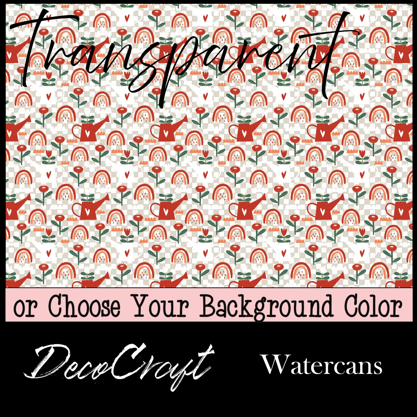 DecoCraft - Transparent - Spring & Easter - Watercans