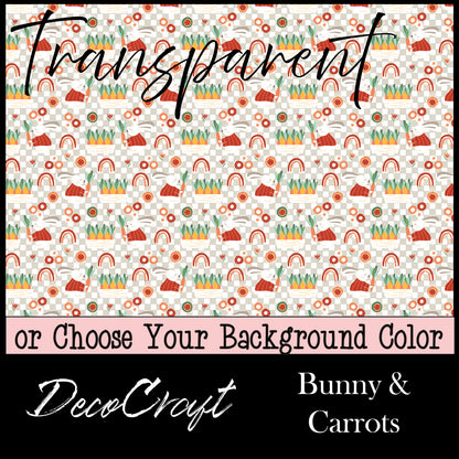 DecoCraft - Transparent - Spring & Easter - Bunny & Carrots