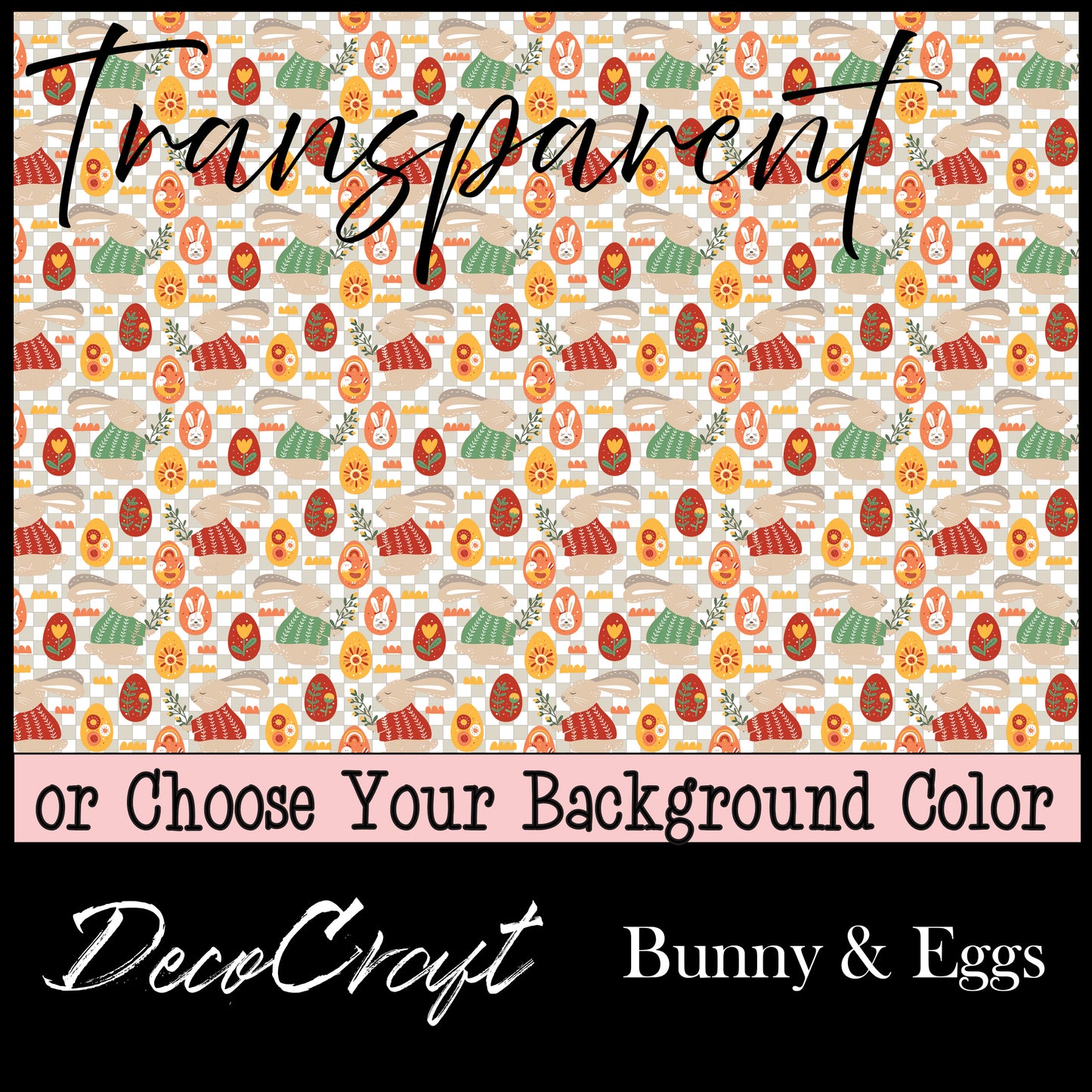 DecoCraft - Transparent - Spring & Easter - Bunny & Eggs