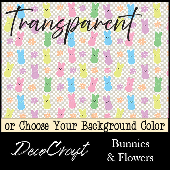 DecoCraft - Transparent - Spring & Easter - Bunnies & Flowers