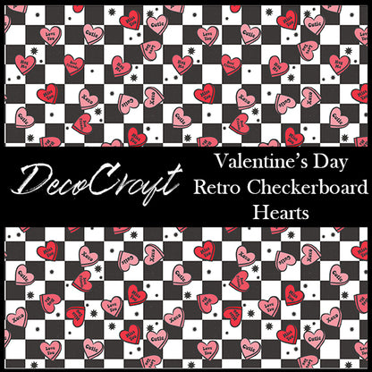 DecoCraft - Valentine's Day - Retro Checkerboard Hearts