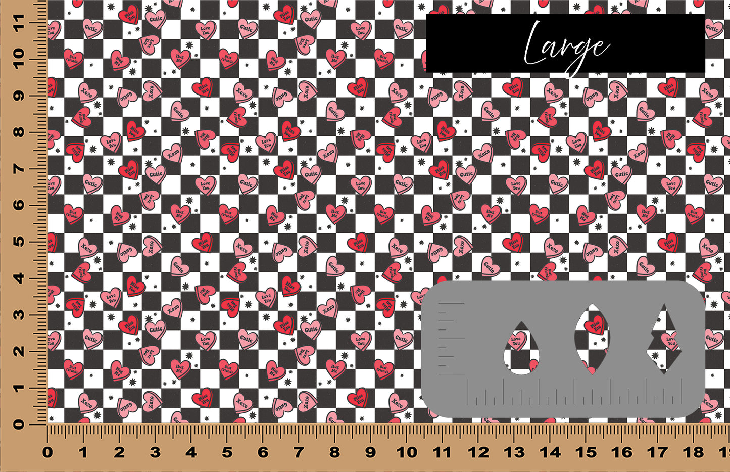 DecoCraft - Valentine's Day - Retro Checkerboard Hearts