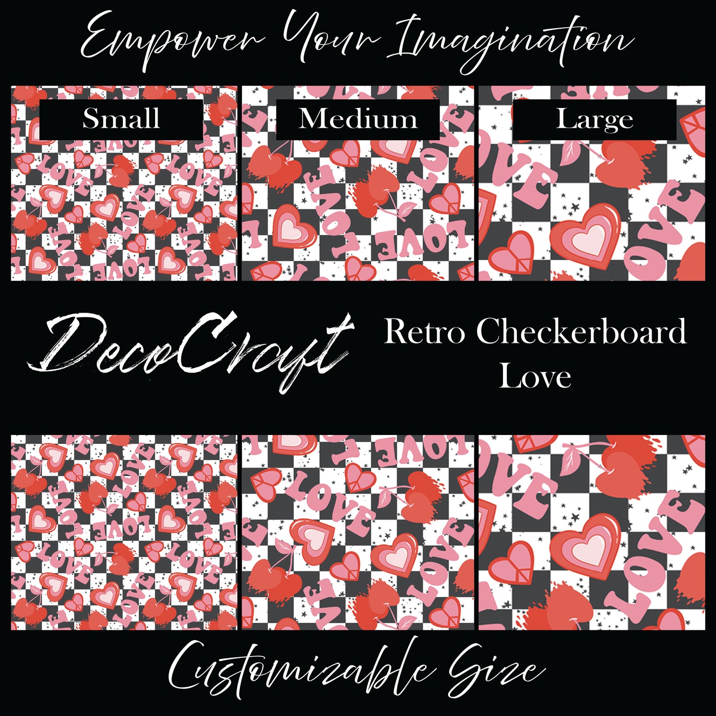 DecoCraft - Valentine's Day - Retro Checkerboard Love